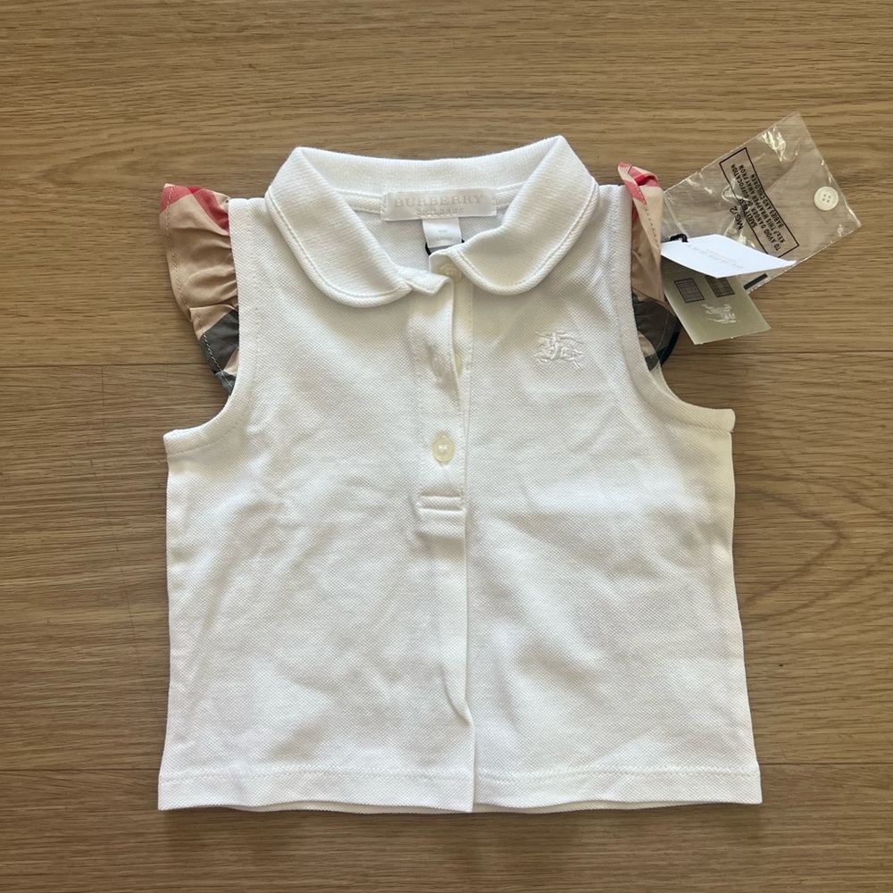 Burberry poll top for toddlers, brand new with tags
